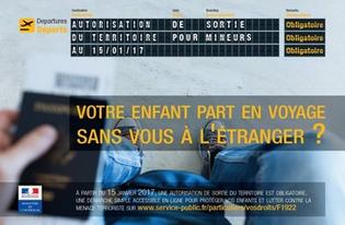 Autorisation de sortie du territoire pour les mineurs à partir du 15 janvier 2017