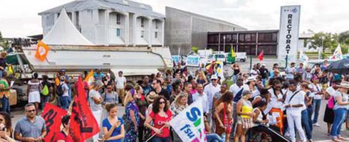 Guyane : manifestation de lycéens