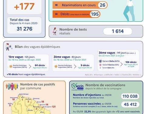 Covid-19 : la Guyane entre deux vagues, sans phase inter-épidémique