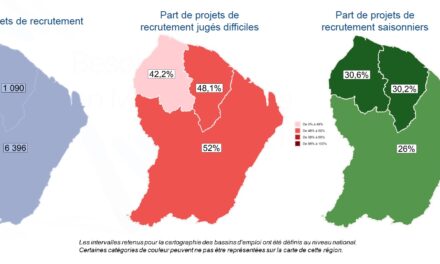 Légère hausse des projets de recrutement en Guyane pour 2022