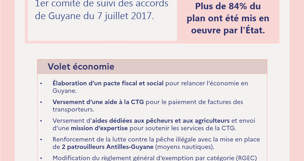 Volet économie et foncier du Plan d’urgence Guyane : des mesures à finaliser