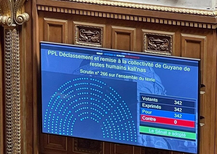 Le sénat approuve la restitution des dépouilles Kali’na